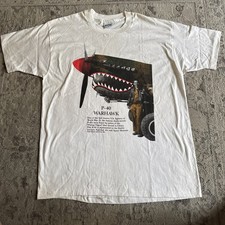 VTG 1989 Smithsonian Institution P-40 Warhawk Shirt Sz XL Cyrk USA Single Stitch