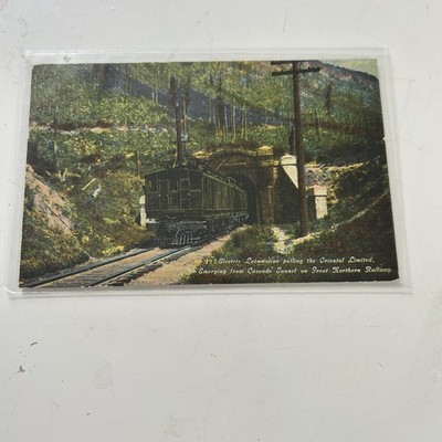 Oriental Limited Train Great Northern Railway Cascade Tunnel Washington c1910 PC
