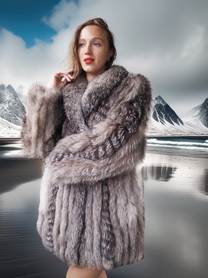 Northern Whisper - A Unique Platinum Silver Fox S Fast Shipping