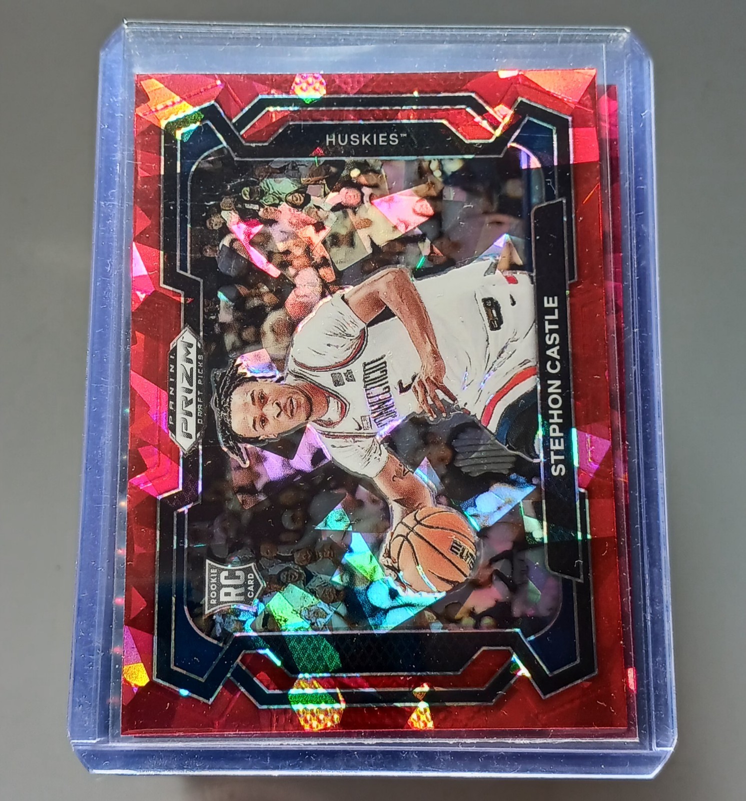 2024-25 Prizm Draft Picks - Stephon Castle #17 Red Ice Prizm Variation RC