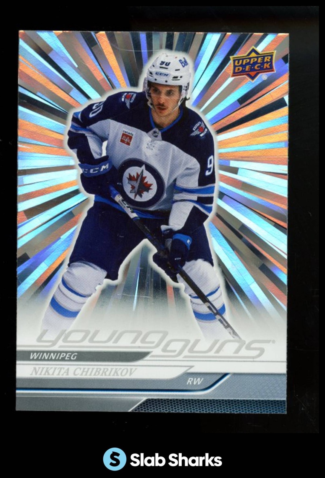 2024 UPPER DECK #245 NIKITA CHIBRIKOV OUTBURST SILVER YOUNG GUNS RC ROOKIE