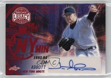 2024 Leaf A Bronx Legacy Red Holofoil Spectrum /5 Jim Abbott #NYMA-JA1 Auto 13u1