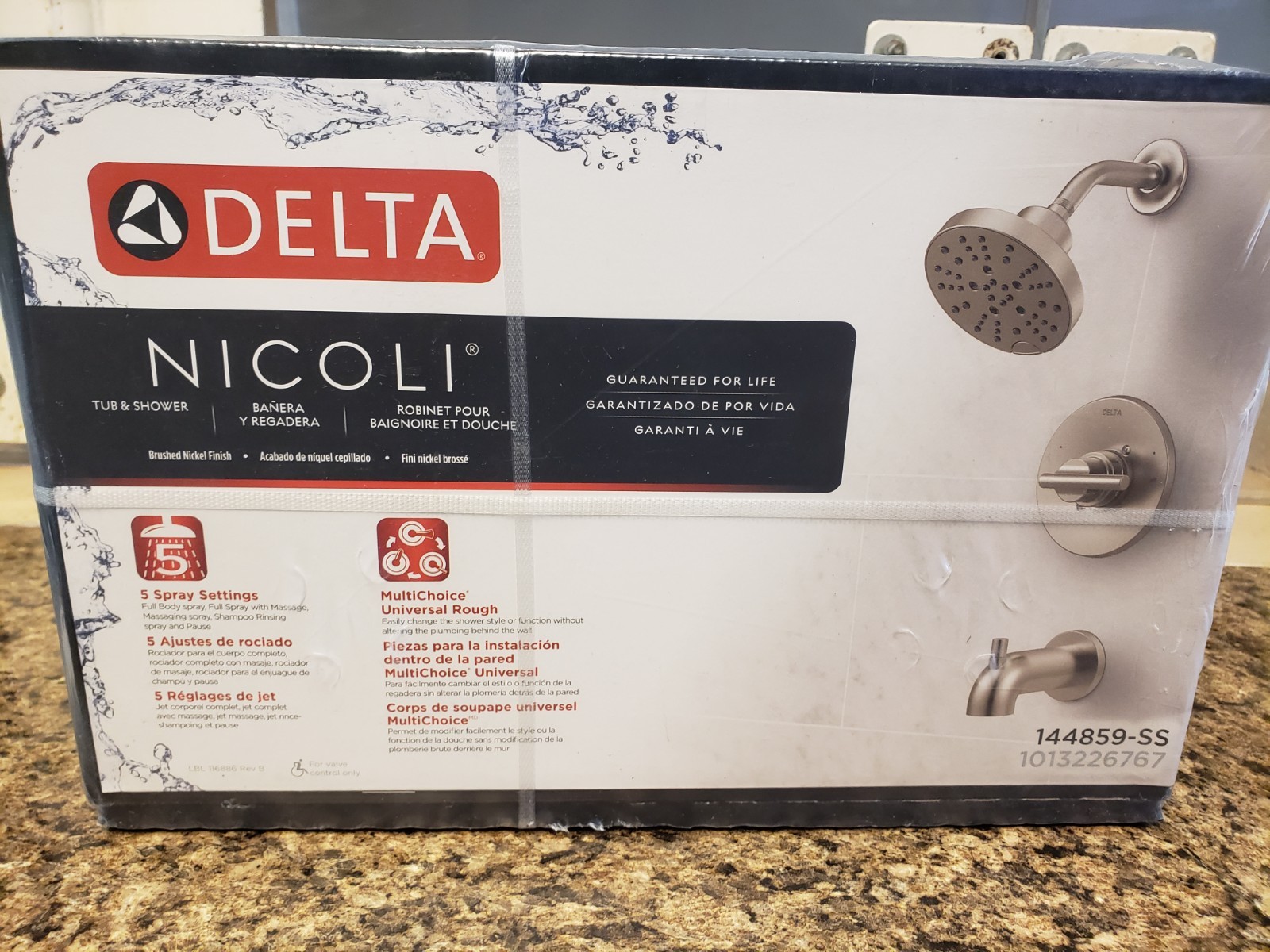 Delta Nicoli H2O Kinetic Tub Shower Faucet 144859-SS NEW