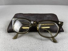 Vintage Bausch  Lomb B L 4322 Grey Horn Rim Eyeglasses Frames 5 1/2 Safety USA