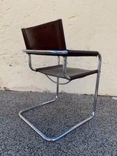 Ancien Fauteuil MARCEL BREUER Vintage 70/80 Cuir Havanes Chaise