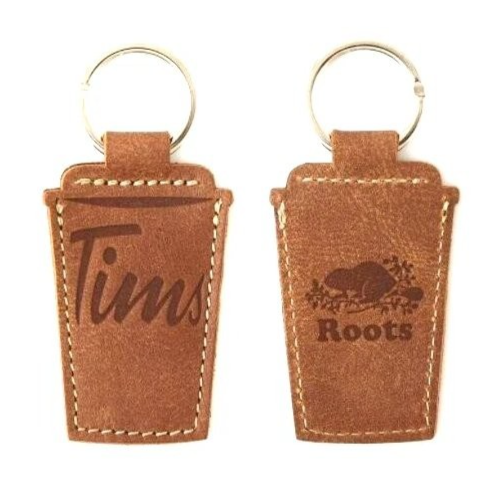 LICENSED ROOTS & TIM HORTONS TRIBE LEATHER ICONIC COFFEE CUP