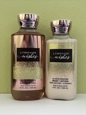 Bath  Body Works A THOUSAND WISHES Body Lotion  Shower Gel Full Size Set NEW