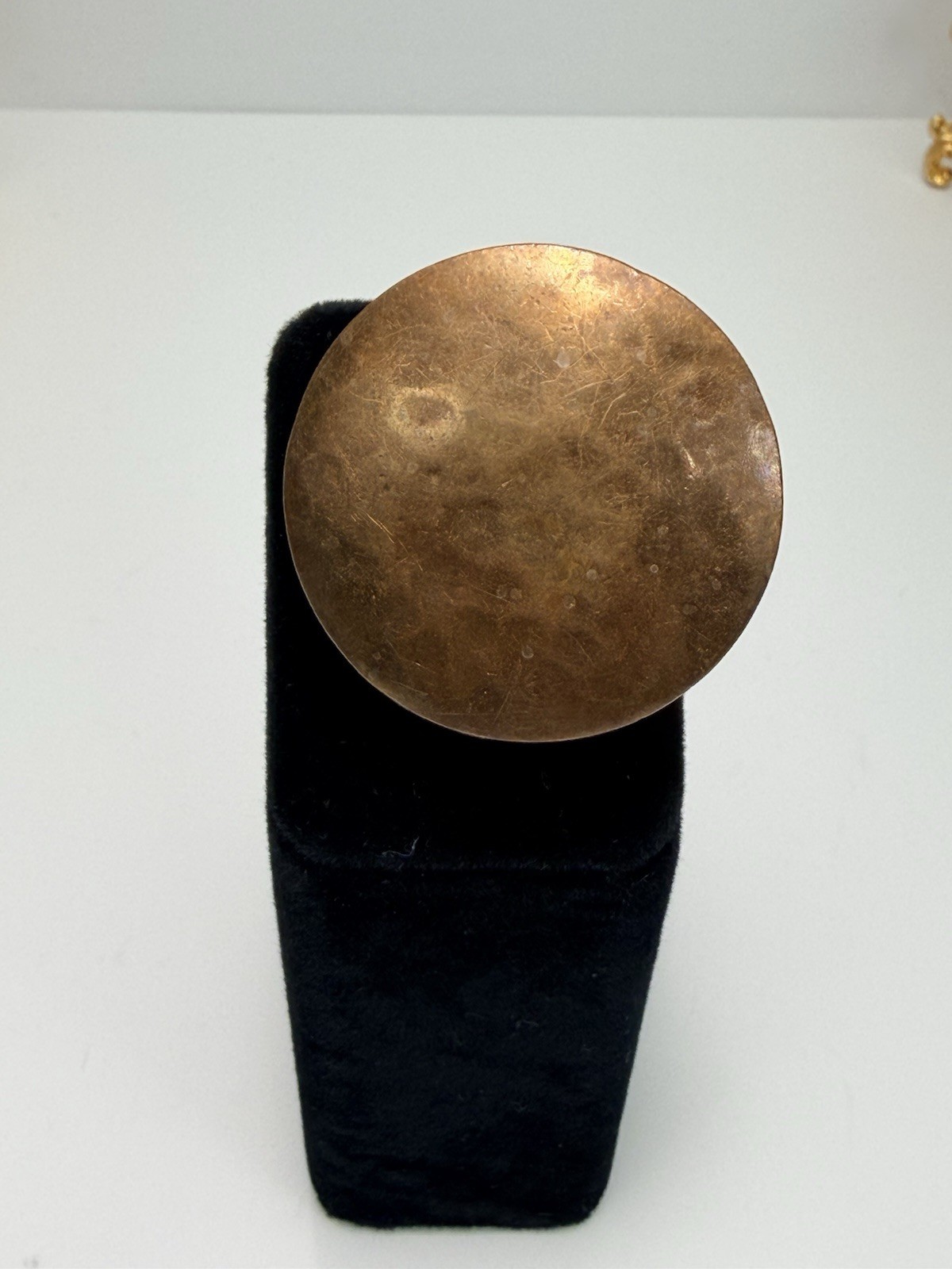 Vintage Solid Copper Adjustable Ring Sculptural D… - image 9