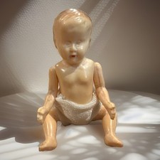 Vintage Ideal 2.5  Baby Doll Articulated Celluloid Hard Plastic Dollhouse Baby
