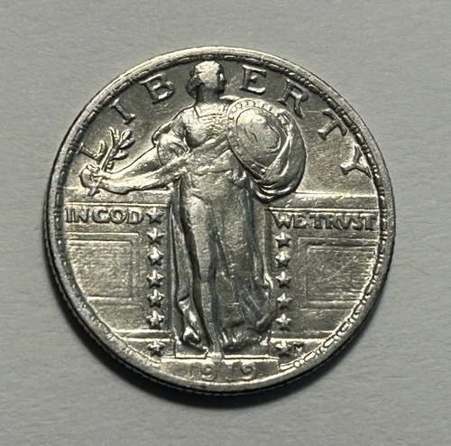 1919 STANDING LIBERTY QUARTER XF