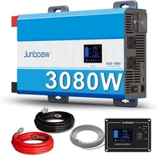 3080W Pure Sine Wave Power Inverter 12V to 120V AC 35dB Ultra Quiet, 9000W ...