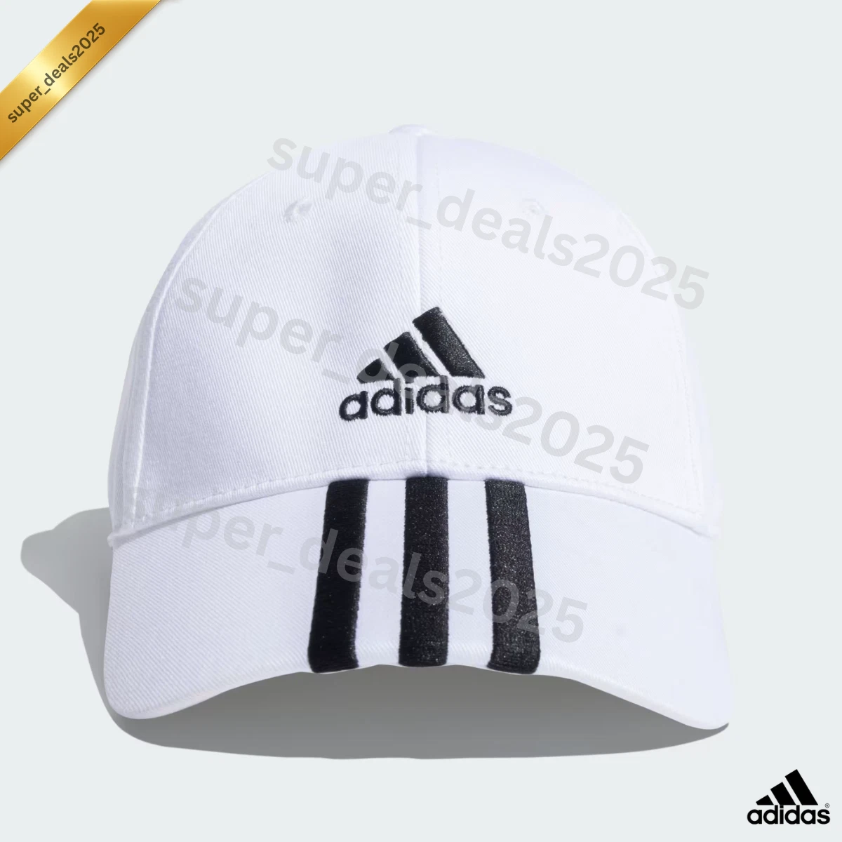 Adidas 3 Stripes Baseball Cap Adjustable Cotton Twill Sports Hat Unisex