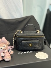 Chanel 23B Cargo Vanity Case w/Top Handle Caviar Leather Gold HW [Duties Paid]