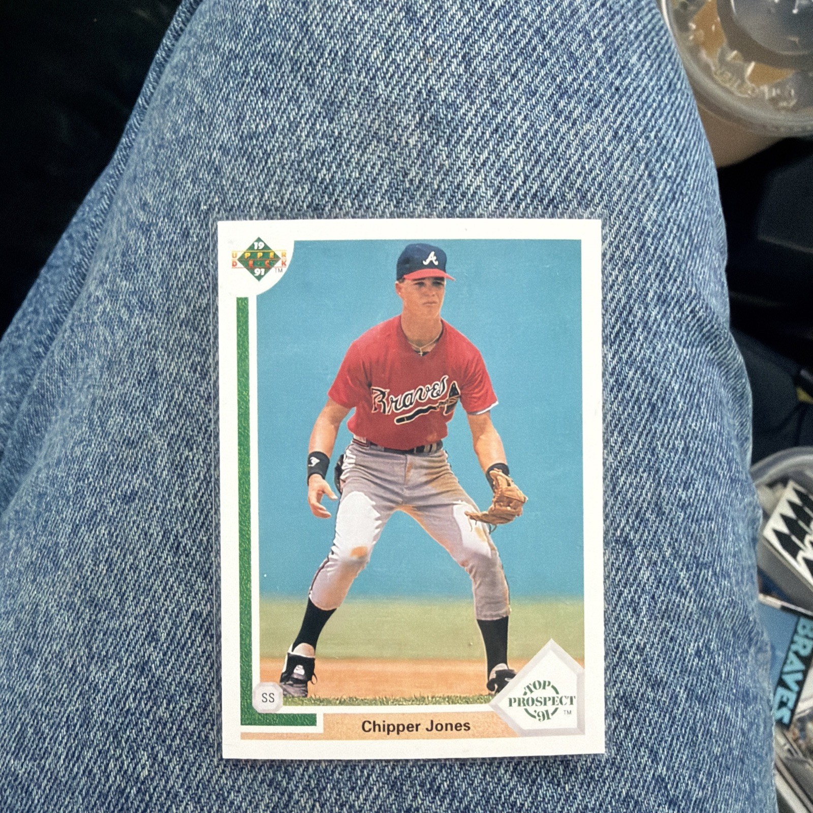 1991 Upper Deck - Top Prospect Chipper Jones #55 (RC) Hof Player
