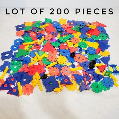 Vintage Polydron Educational Building Math Geometry Construction Plastic Blocks