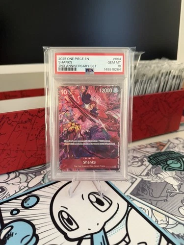 PSA 10 Shanks OP09-004 One Piece Card English Version EN 2nd Anniversary Set