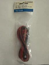 Radio Shack 278-712B Right Angle Pin Tip Plug Test Probe Leads (2) 47” (119cm)