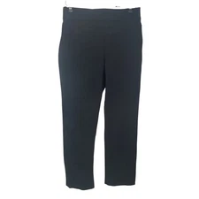 SPANX Pant Size 1X Black High Waist Straight Leg Stretch Ponte Style #20254
