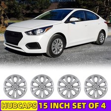 15" Set Of 4 Hubcaps For 2018-2022 HYUNDAI ACCENT SEDAN Wheel Rims Cover Snap On