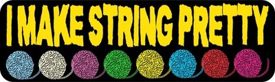 10x3 Multi Color I Make String Pretty Sewing Bumper Magnet Magnetic Car Magnets