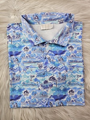 Smith And Quinn Polo Shirt Mens XL Performance Tubac Golf Resort All Over Print 