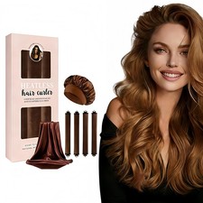 Satin Flexi Rods for Natural Hair, Heatless Curlers Overnight 4-Piece Sleep C...