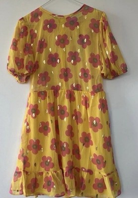 Never Fully Dressed Womens yellow Sienna Dress Size 12 New with Tags RRP £129