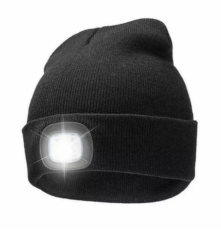 LED Beanie Fleece Hat Sports Warm Thermal Outdoor Cycling Ski Running UK - Picture 2 of 9
