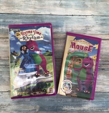 Barney - Rhyme Time Rhythm And Come on Over to Barneys House (VHS, 2000) set/2