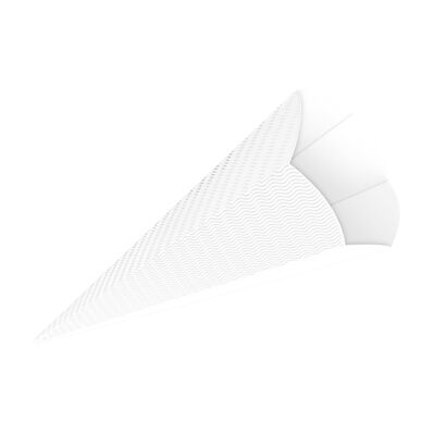itenga 3D Color Bastel Zuckertüte stabil Wellpappe Weiß Schultüte Rohling