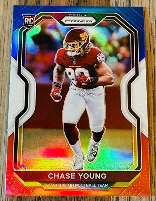 #ad Chase Young 2020 Prizm Red White amp; Blue #383 Ohio St Commanders 49ers RC $2.99