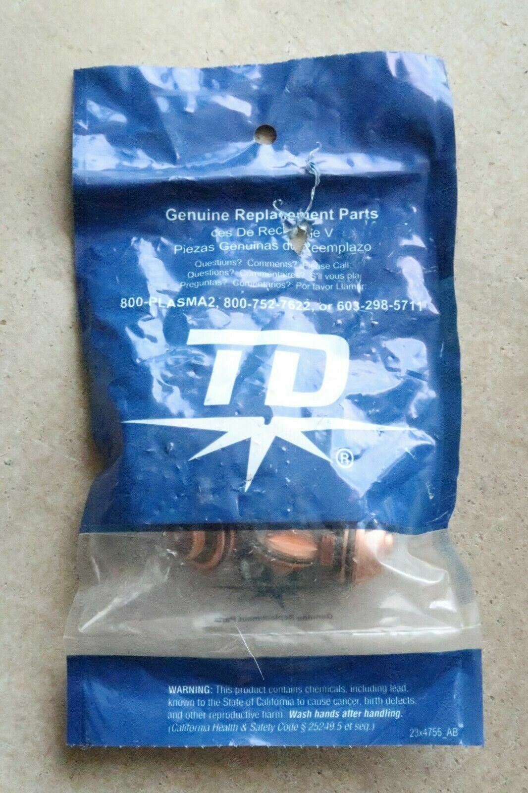 5 new VICTOR 1412638, 9-5767 150A Nitrogen TD Style Plasma Cutting Tip PCH-150