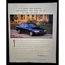 Toyota Corolla Vintage Print Ad Retro 1996 Auto Compact Cars