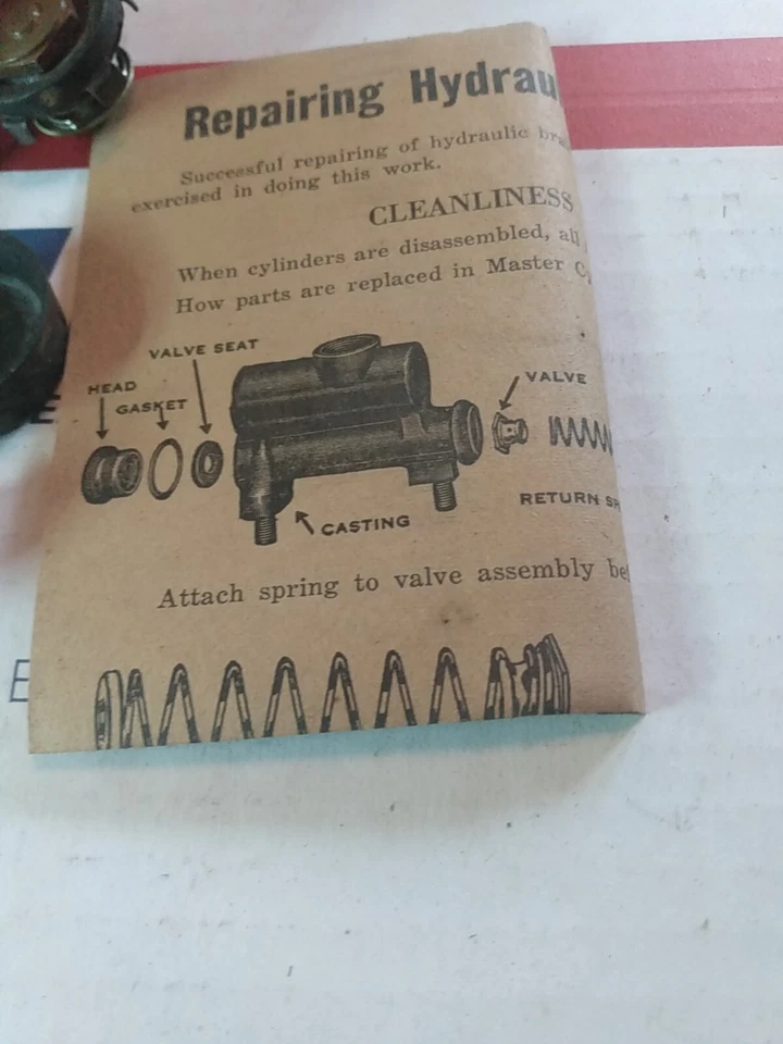 1939 To 1940 Ford V8 And 1/2 Truck Mercury 8 Lincoln Zephyr Master Cylinder Kit - Image 2 of 3