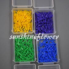 100 Pcs Dental Poly-wedge Available Plastic With Holes Disposable Wave Shape