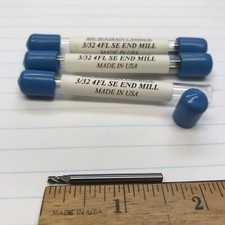 3 pcs. 3/32 4 FLUTE SE STUB CARBIDE CC END MILL. USA loc T7 