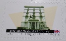 TIMBRE STAMP AMBASSADE FRANCE LONDRES 2024 ARCHITECTURE AUTOADHESIF neuf**
