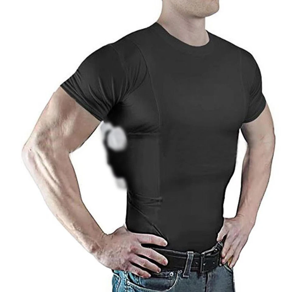 ConcealmentClothes Men’s Crew Neck Undercover- Concealed Holster Carry F1G0 chic - Image 2 of 4