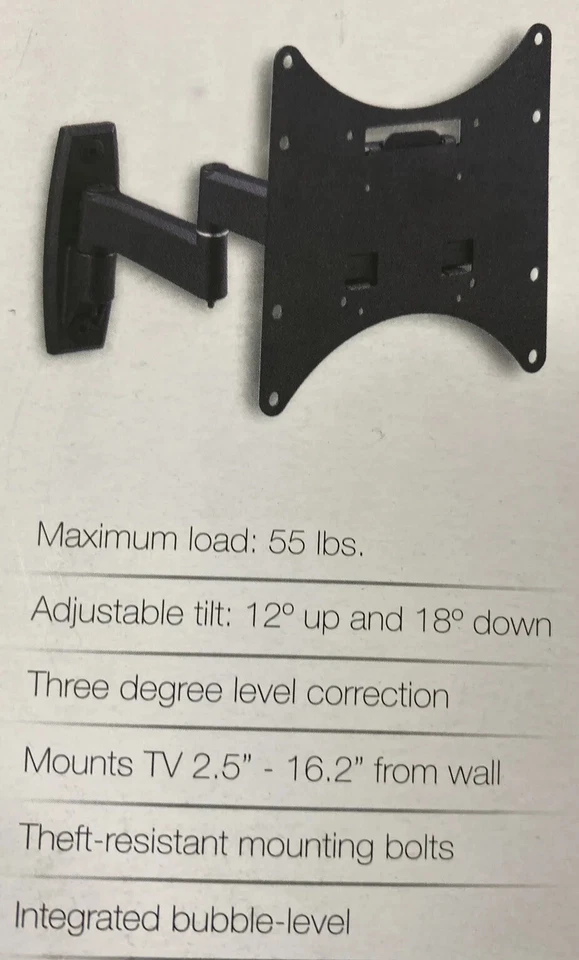 Heavy Duty Commercial Extension Monitor TV Mount CTM-2200 Compact Swivel Tilt - Image 4 of 4