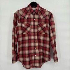Campus Rugged Country Vintage 70s Red Plaid Pearl Snap Size 20 EVC Lightweight