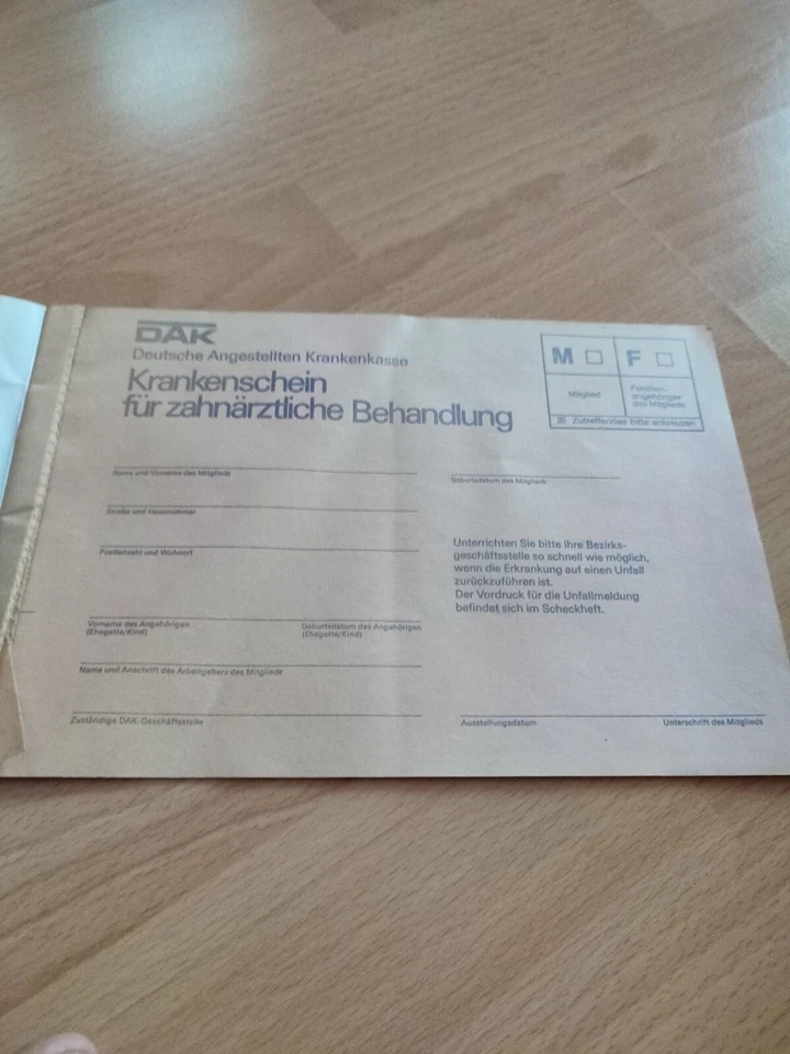 Vintage DAK Krankenschein Heft 70/80 iger Jahre ❗ - Bild 3 von 4
