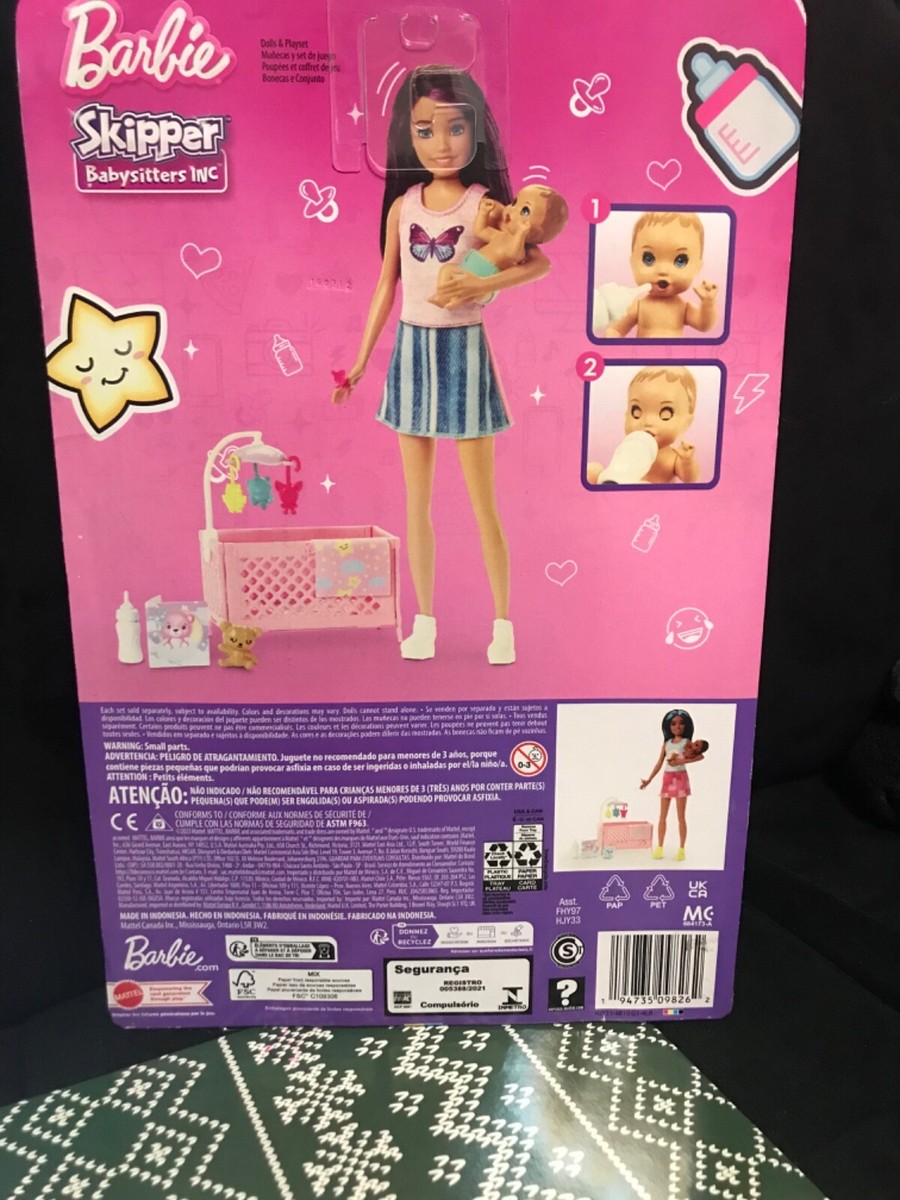 Barbie Skipper Babysitters Playset with Skipper Doll, Baby Doll