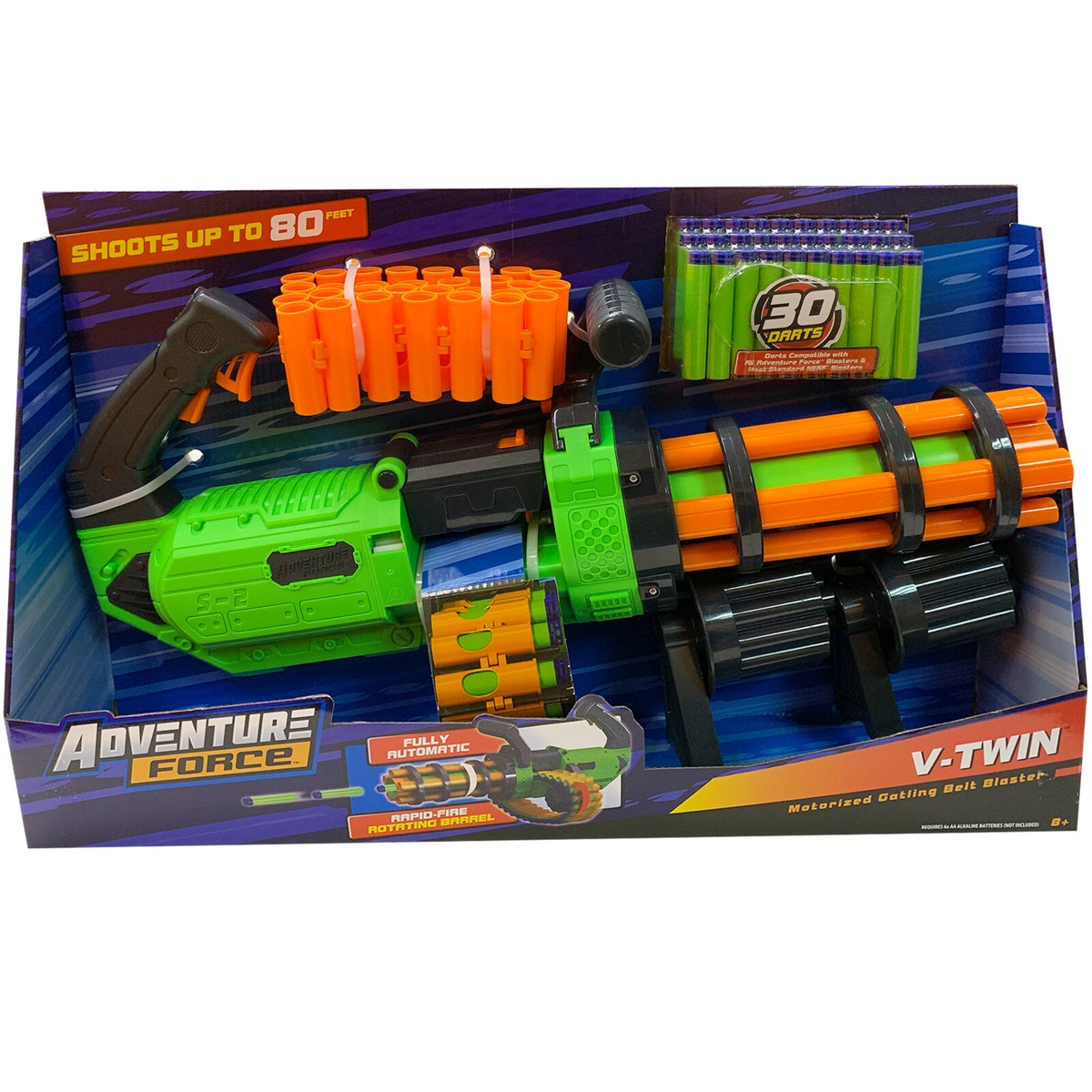 Adventure Force Motorized Gatling Belt Dart Blaster Toy Gun Kids