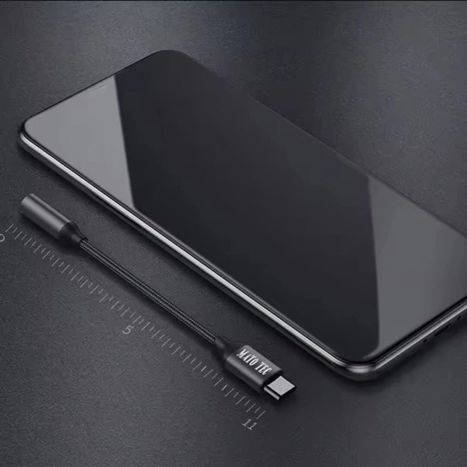 USB C auf AUX Adapter Typ C Kabel 3,5mm Klinke Handy Audio Musik Kopfhörer Aux - Bild 4 von 4