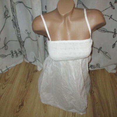 Only Love Collection Printie Big Flower Smock Dress Tunika weiss Grösse M