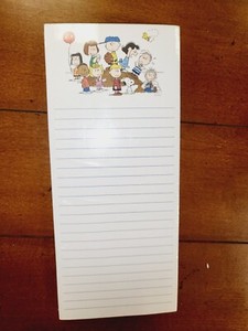 Graphique MP1196 PEANUTS Magnetic Note List Pad 9"x4" 100 Sheets NWT
