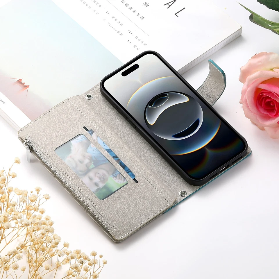 Zipper PU Leather Card Wallet Bag Case For Samsung Galaxy A73 A72 A71 A06 A05s - Image 4 of 4