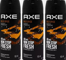 AXE Wild Spice 48-Hour Fresh Deodorant Body Spray Fragrance for Men 150ml 3 Pack