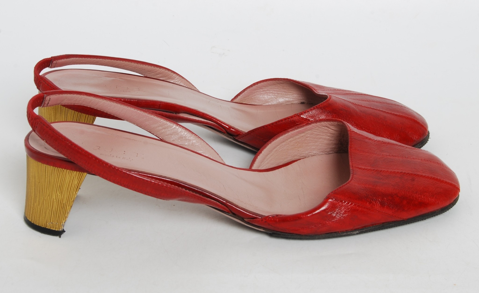 Gucci Women Red Sandals 100 Leather Crystal Embroide… Gem