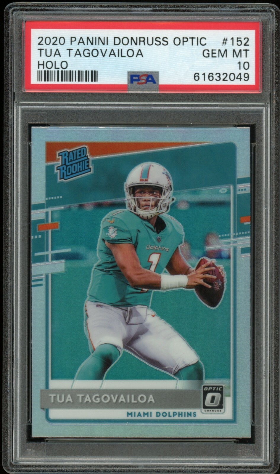2020 Donruss Optic Holo Prizm #152 Tua Tagovailoa Dolphins RC Rookie PSA 10 QTY